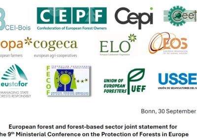 European forest and forest-based sector joint statement forthe 9th Ministerial Conference on the Protection of Forests in Europe